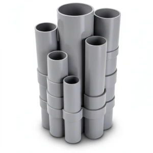 UPVC Pipes Nominal Pressure 10/20 Bar Outside Diameter 90 mm Thickness 4.3 mm Gray