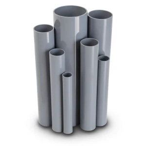 مواسير UPVC ضغط 6/20 بار قطر خارجي 110 مم سمك 3.2 مم لون رمادي