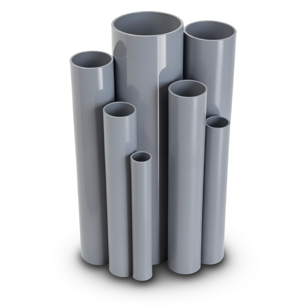 UPVC Pipes Nominal Pressure 6/20 Bar Outside Diameter 110 mm Thickness 3.2 mm Gray