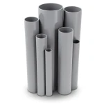مواسير UPVC ضغط 10/20 بار قطر خارجي 110 مم سمك 5.3 مم لون رمادي