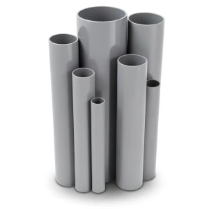 مواسير UPVC ضغط 10/20 بار قطر خارجي 110 مم سمك 5.3 مم لون رمادي
