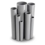 مواسير UPVC ضغط 6/20 بار قطر خارجي 125 مم سمك 3.7 مم لون رمادي