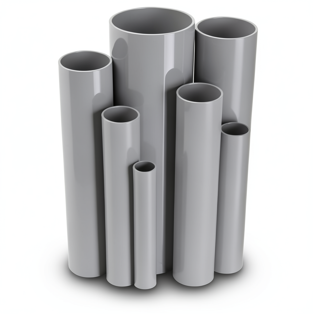 UPVC Pipes Nominal Pressure 10/20 Bar Outside Diameter 125 mm Thickness 6 mm Gray