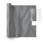 Italian Wavy Wall Covering 10m x 0.53m Gray, Model 41233