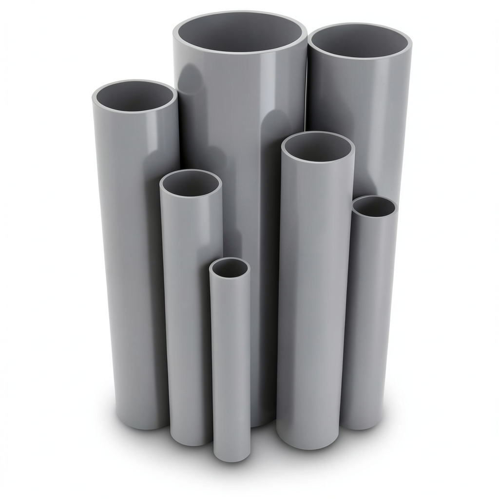 UPVC Pipes Nominal Pressure 6/20 Bar Outside Diameter 160 mm Thickness 4.7 mm Gray