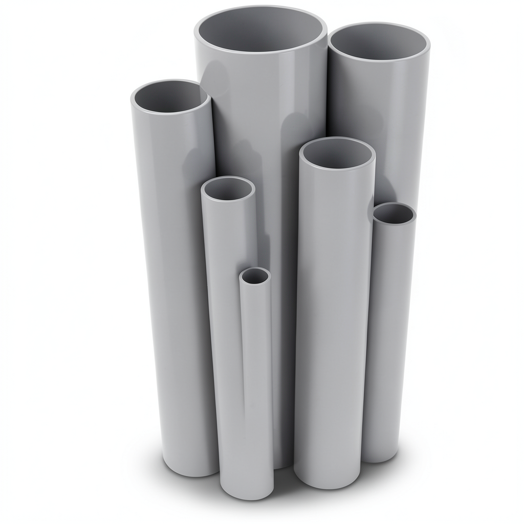 UPVC Pipes Nominal Pressure 10/20 Bar Outside Diameter 160 mm Thickness 7.7 mm Gray
