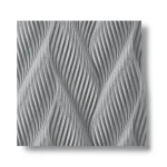 Italian Wavy Wall Covering 10m x 0.53m Gray, Model 41233