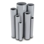 مواسير UPVC ضغط 10/20 بار قطر خارجي 200 مم سمك 9.6 مم لون رمادي
