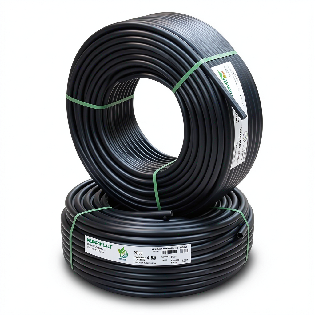 HDPE Pipes PE 80 Pressure 4 Bar Outside Diameter 110 mm Thickness 3.4 mm Black | NEPROPLAST
