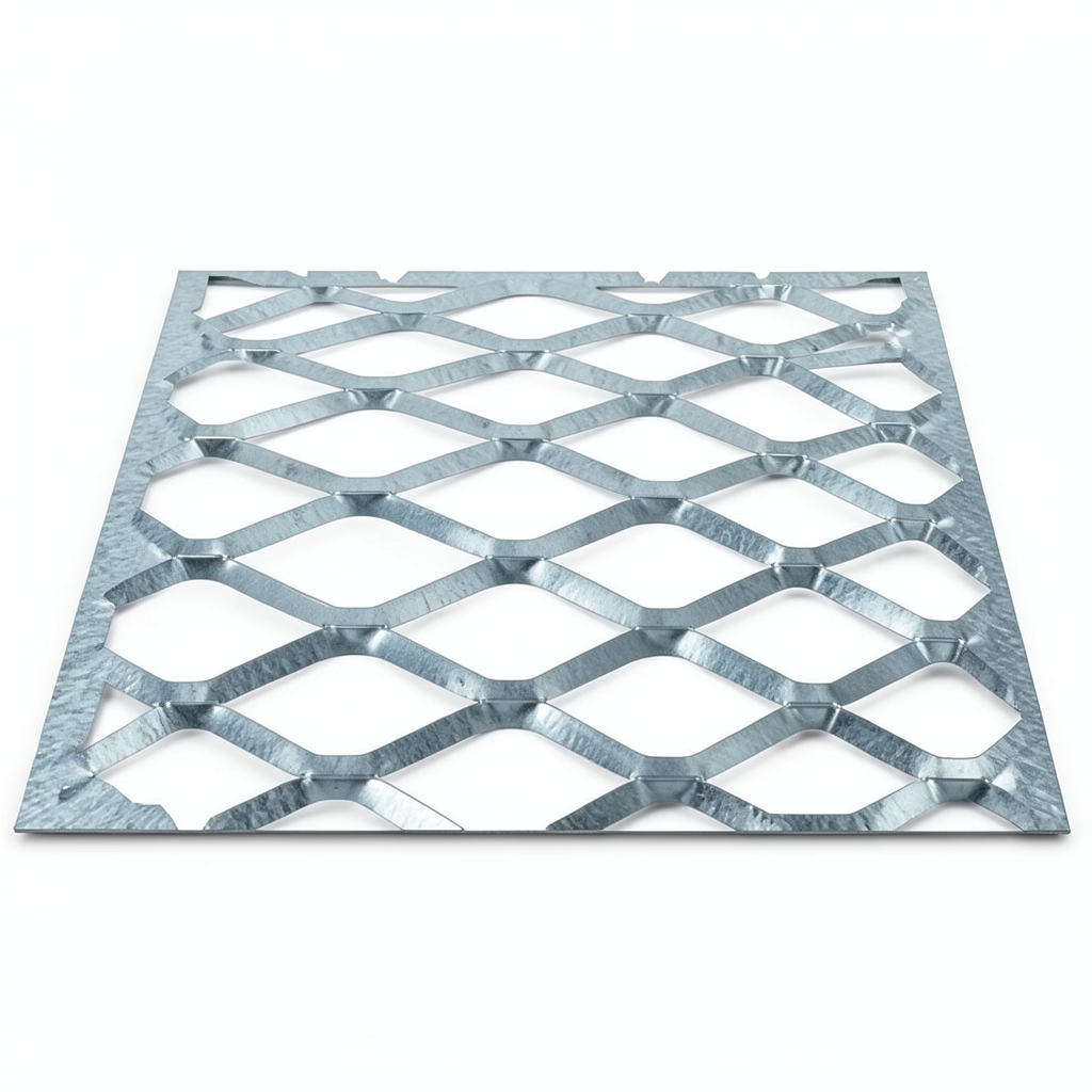 Galvanised Steel Expanded Metal Mesh Bahri Thickness 5.8 mm Width 1.22 m Length 6 m