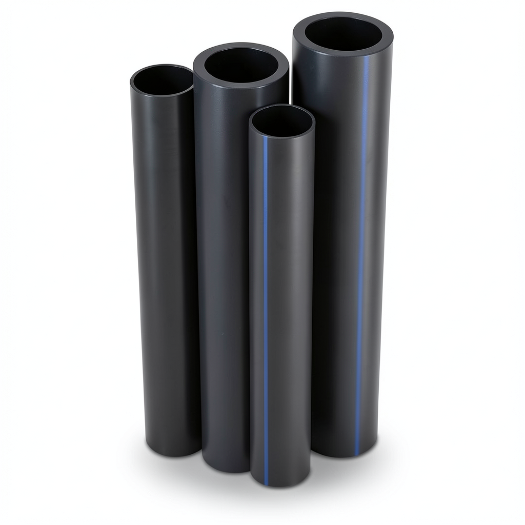 مواسير HDPE PE 80 ضغط 4 بار قطر خارجي 200 مم سمك 6.2 مم لون أسود | نيبروبلاست