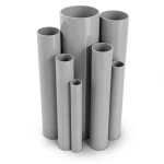 مواسير UPVC ضغط 10/20 بار قطر خارجي 90 مم سمك 4.3 مم لون رمادي