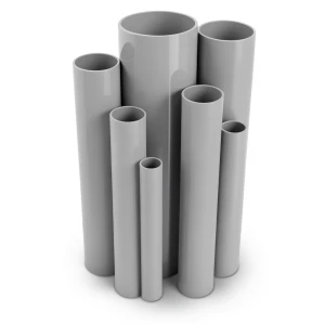 مواسير UPVC ضغط 10/20 بار قطر خارجي 90 مم سمك 4.3 مم لون رمادي