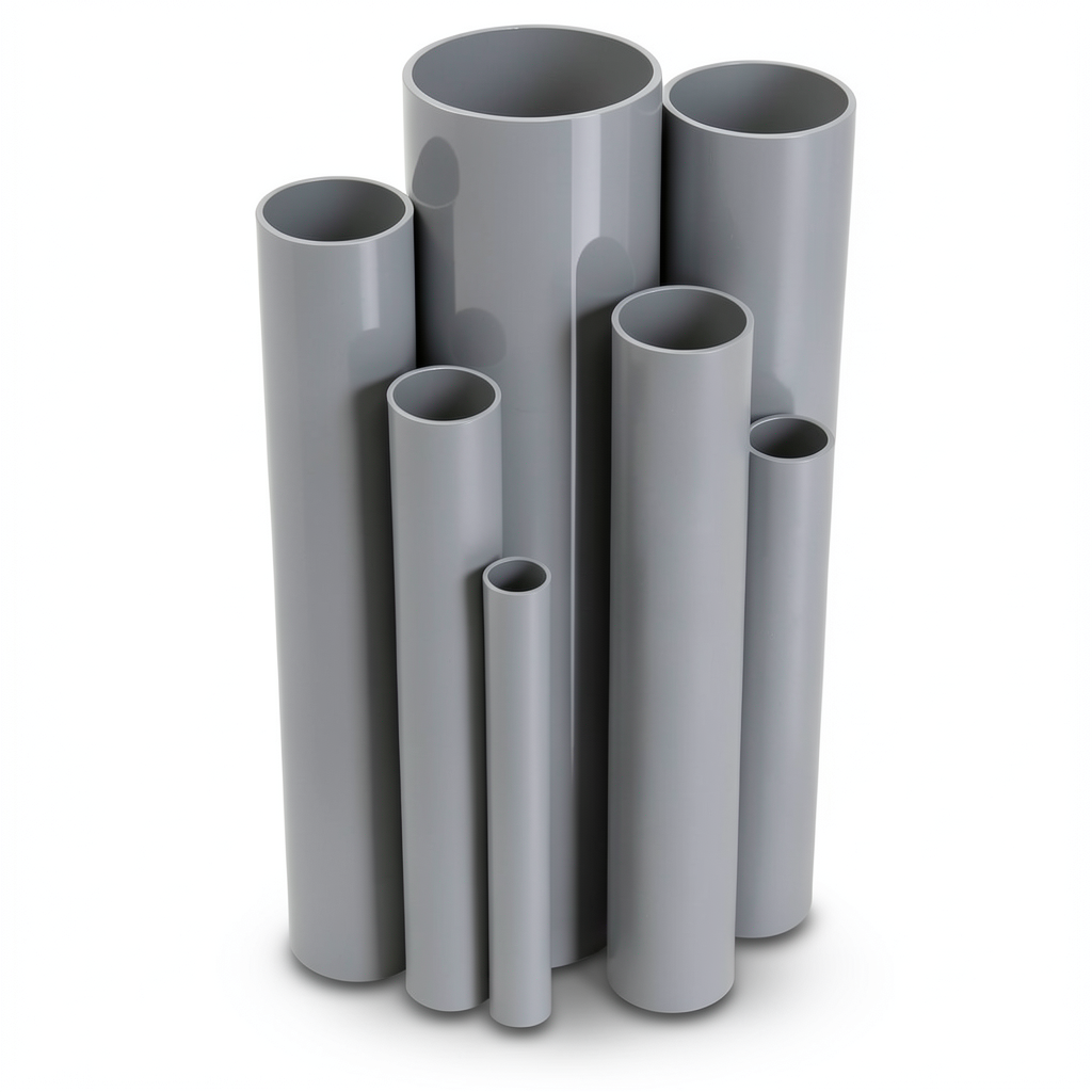 مواسير UPVC ضغط 16/20 بار قطر خارجي 90 مم سمك 6.7 مم لون رمادي