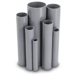 مواسير UPVC ضغط 6/20 بار قطر خارجي 110 مم سمك 3.2 مم لون رمادي