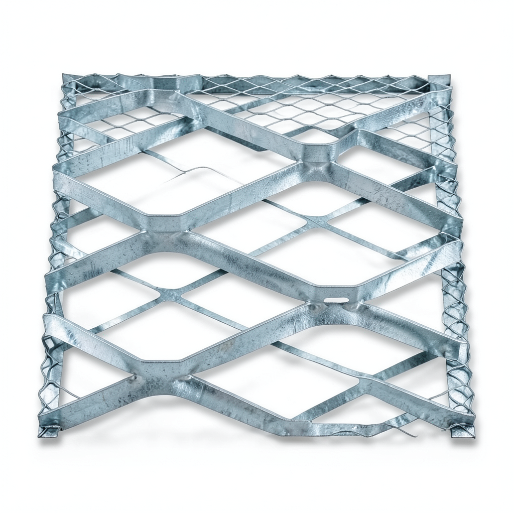 Galvanised Steel Expanded Metal Mesh Bahri Thickness 3 mm Width 1.22 m Length 7 m