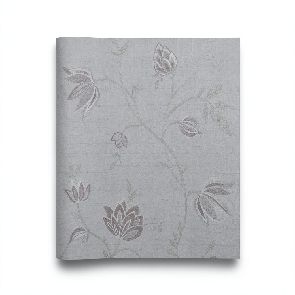 Italian Wallpaper Gray Color 10m x 1.06m Model 3011