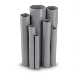 مواسير UPVC ضغط اسمي 6/20 بار قطر خارجي 140 مم سمك 4.1 مم لون رمادي