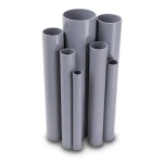 مواسير UPVC ضغط اسمي 10/20 بار قطر خارجي 140 مم سمك 6.7 مم لون رمادي