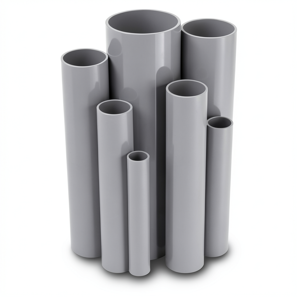 UPVC Pipes Nominal Pressure 16/20 Bar Outside Diameter 140 mm Thickness 10.4 mm Gray