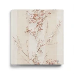Italian Wallpaper Floral Design 10m x 1.06m Beige Color, Model 3022