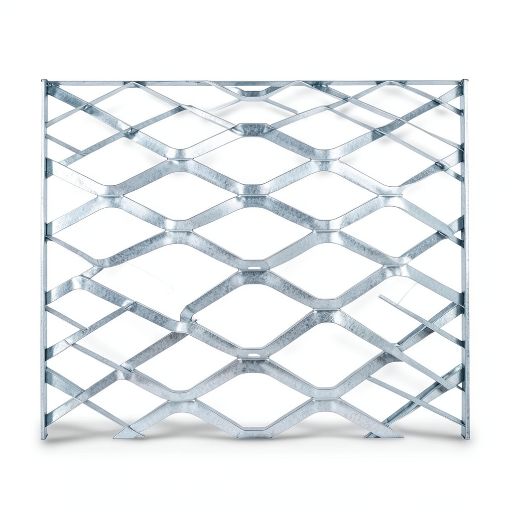 Galvanised Steel Expanded Metal Mesh Bahri Thickness 1.4 mm Width 2.44 m Length 1 m