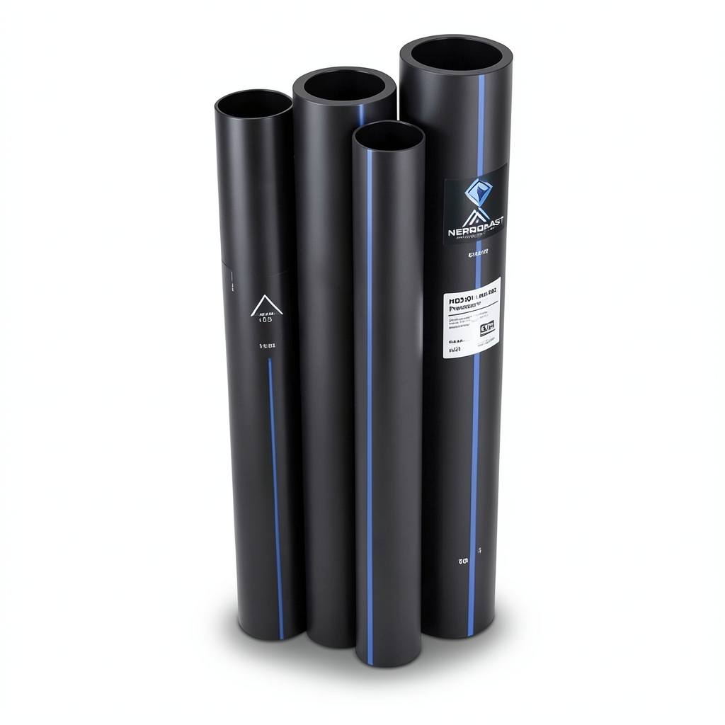 مواسير HDPE PE 80 ضغط 4 بار قطر خارجي 400 مم سمك 12.3 مم لون أسود | نيبروبلاست