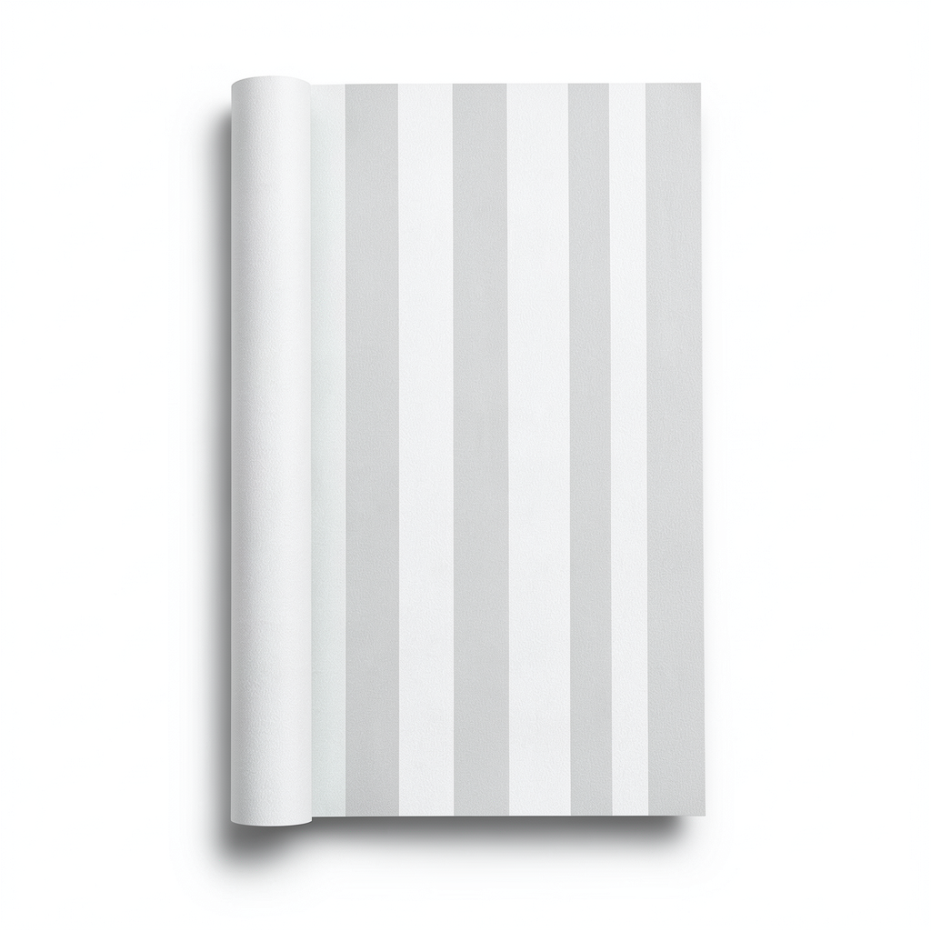 Striped Wallpaper 10m x 0.53m Light Gray, Model 440225