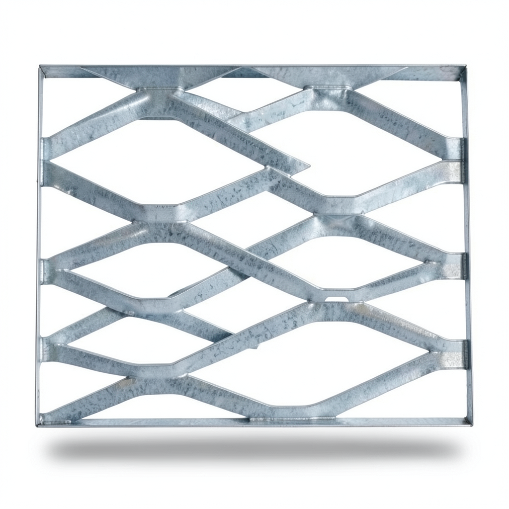 Galvanised Steel Expanded Metal Mesh Bahri Thickness 1.7 mm Width 2.44 m Length 1 m