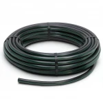 HDPE Plastic Coil Pipe  Nominal Pressure 4 Bar [PE 63] OD 40 mm  SDR 26  Color Black with Green Stripes | Almona Factory