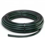 HDPE Plastic Coil Pipe  PN 4 Bar [PE 63] OD 50 mm  SDR 26  Color Black with Green Stripes | Almona Factory