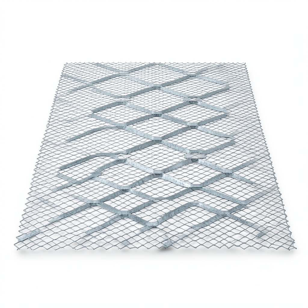 Galvanised Steel Expanded Metal Mesh Bahri 6 mm Thickness 1.22 m Width 7 m Length