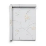 Italian Wall Decoration Floral Wallpaper 10m x 1.06m Pale Gray
