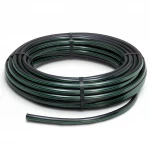 HDPE Plastic Coil Pipe  PN 4 Bar [PE 63] OD 140 mm  SDR 26  Color Black with Green Stripes | Almona Factory