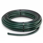 لفة أنابيب بلاستيك HDPE ضغط  6 بار [PE 63] قطر خارجي 32 مم  SDR 17.6  لون اسود مع خط اخضر | مصنع المنى