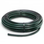 HDPE Plastic Coil Pipe  Nominal Pressure 6 Bar [PE 63] Outside Diameter 40 mm  SDR 17.6  Color Black with Green Stripes | Almona Factory