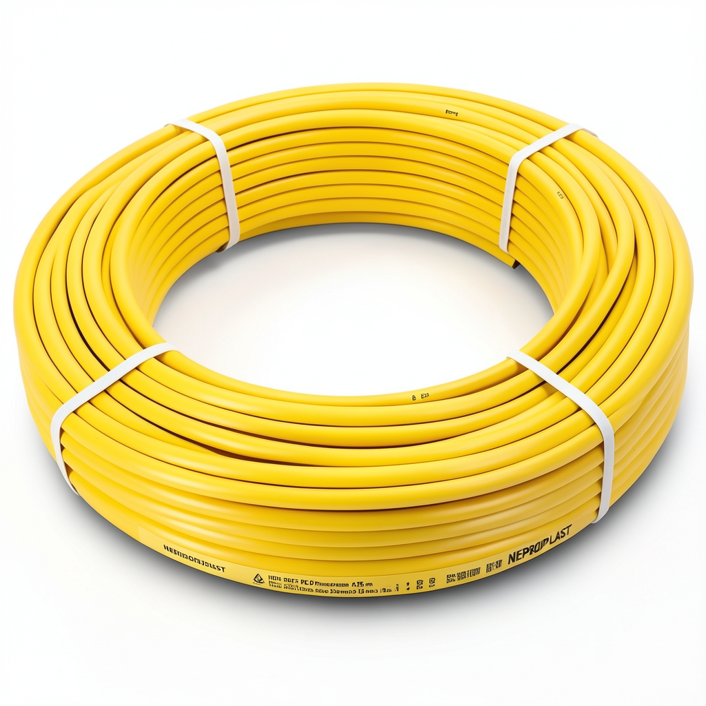 أنابيب HDPE PE 80 ضغط 4 بار قطر خارجي 125 مم سمك 3.9 مم لون أصفر | نيبروبلاست