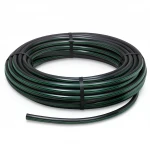 لفة أنابيب بلاستيك HDPE ضغط  6 بار [PE 63] قطر خارجي 63 مم  SDR 17.6  لون اسود مع خط اخضر | مصنع المنى