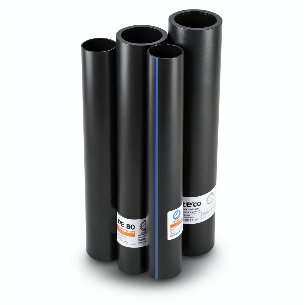 مواسير HDPE PE 80 ضغط 4 بار قطر خارجي 225 مم سمك 6.9 مم لون اسود | نيبروبلاست
