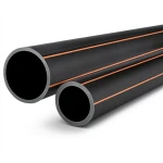 مواسير HDPE قطر خارجي 20 مم سمك 1.8 مم أسود مع خطوط برتقالي