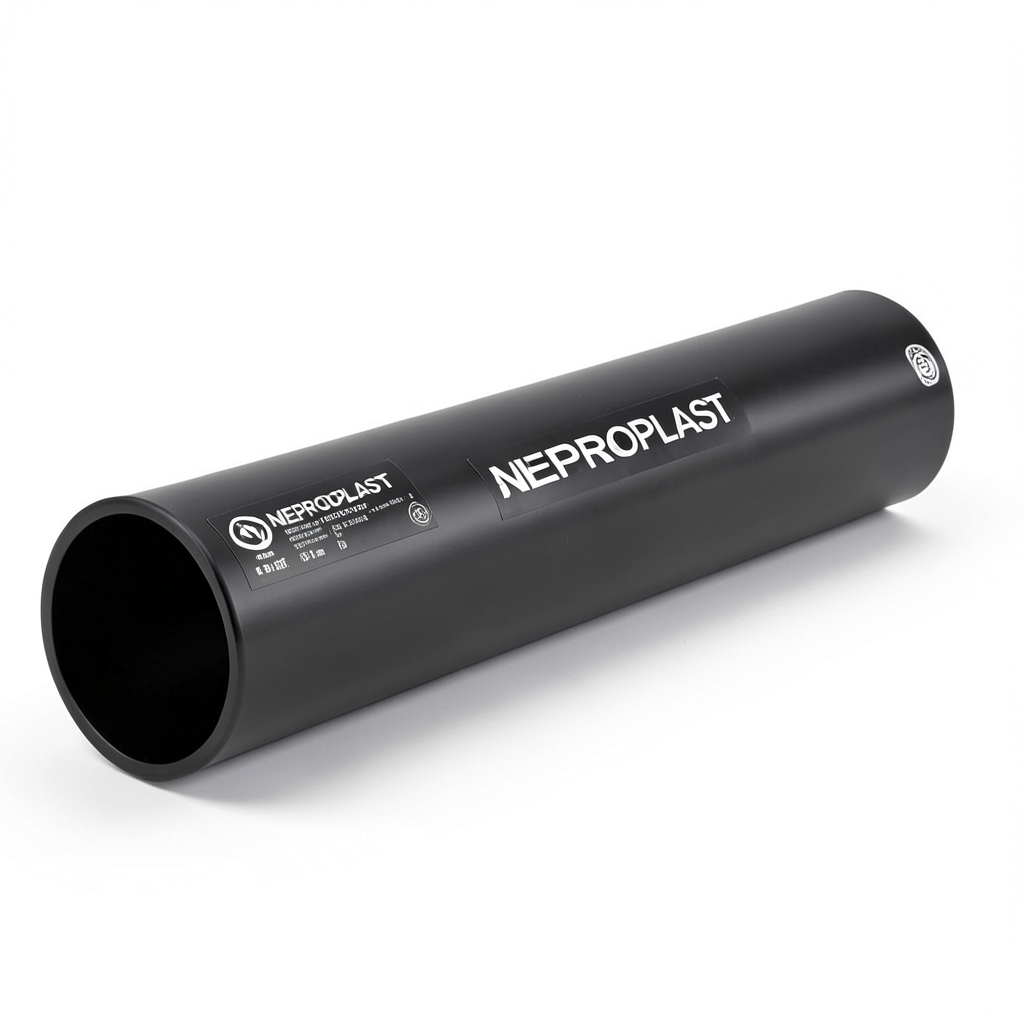 Neproplast HDPE Pipes PE 80 Pressure 4 Bar Diameter 250 mm Thickness 7.7 mm Black | NEPROPLAST