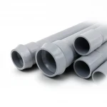 مواسير UPVC الوطنية ضغط 10 بار  قطر خارجي 140 مم سمك 5.4 مم لون رمادي
