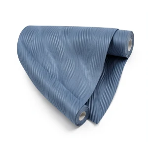 Italian Wavy Wall Covering 10m x 0.53m Blue, Model 41255