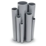 مواسير UPVC ضغط اسمي 10/20 بار قطر خارجي 250 مم سمك 11.9 مم لون رمادي