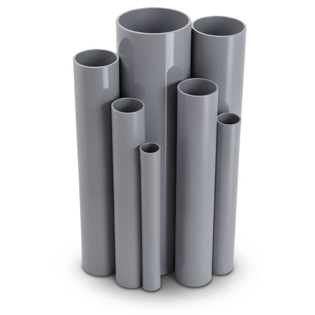 مواسير UPVC ضغط اسمي 16/20 بار قطر خارجي 280 مم سمك 20.8 مم لون رمادي