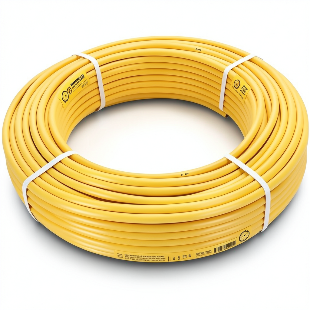 أنابيب HDPE PE 80 ضغط 4 بار قطر خارجي 63 مم سمك 2.0 مم لون أصفر | نيبروبلاست