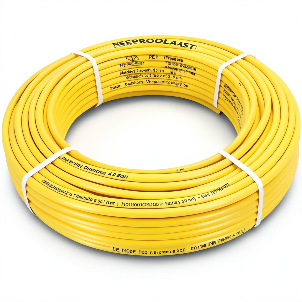 أنابيب HDPE نيبروبلاست PE 80 ضغط 4 بار قطر خارجي 90 مم سمك 2.8 مم لون أصفر | نيبروبلاست