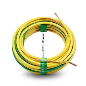 لفة سلك كهرباء مفرد 2.5 مم2 450/750 فولت، موصل نحاس مجدول PVC عزل، اصفر/اخضر | شركة الفنار