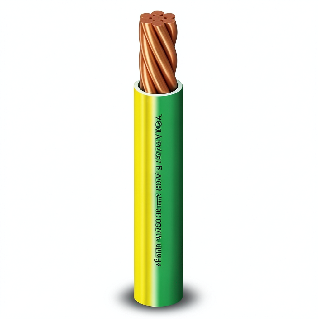 4mm Single Wire 450/750V Stranded Copper PVC Insulated Yellow/Green | Al Fanar