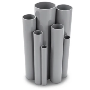 مواسير UPVC ضغط 6/20 بار قطر خارجي 225 مم سمك 5.6 مم لون رمادي